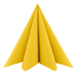 Preview: Airlaid Servietten, 1/4 Falz, 40 x 40 cm, gelb