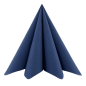 Preview: Airlaid Servietten, 1/4 Falz, 40 x 40 cm, blau