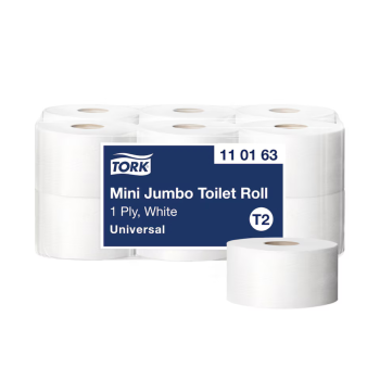 Toilettenpapier Jumborollen, 2-lagig, Zellstoff, weiss