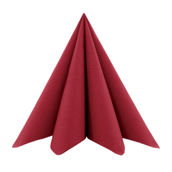 Airlaid Servietten, 1/4 Falz, 40 x 40 cm, bordeaux