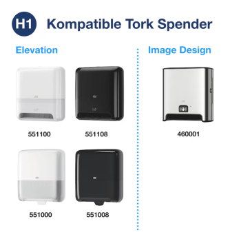 Preview: Tork Papierhandtuchrollen H1 Advanced 2-lagig Recycling weiß