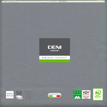 Airlaid Servietten, Deni meet, 1/4 Falz, 40 x 40 cm, grau
