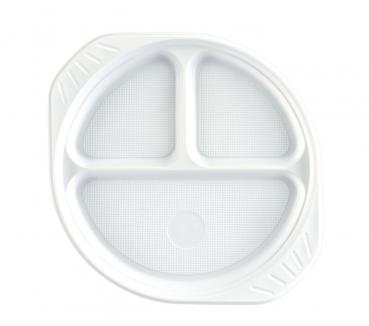 Menüteller weiss, PP, Ø 22 cm, 3-teilig