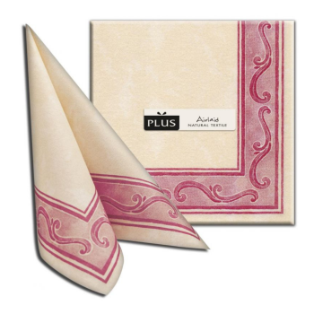 Airlaid Servietten, Riccio Bordeaux, 1/4 Falz, 40 x 40 cm