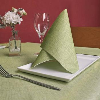 Preview: Airlaid Servietten Verde Decor, 1/4 Falz, 40 x 40 cm,