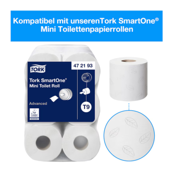 Tork SmartOne Mini T9 Doppelrollenspender weiß für Toilettenpapier