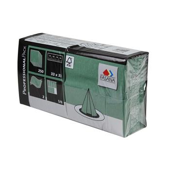 Papier Servietten 1/8 Falz, 2-lagig, 33 x 33 cm, Grün