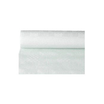Papiertischtuch Damast, 24 x 1.0 m, 1-lagig, weiss