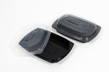 Menüschale 1-Teilig schwarz. 1000 ml