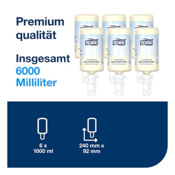 Preview: Tork Flüssigseife mild duftend S4 1000 ml Kartusche