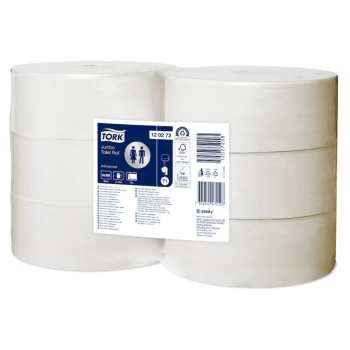 Preview: Toilettenpapier Tork Advanced Jumbo T1, 2-lagig, weiss