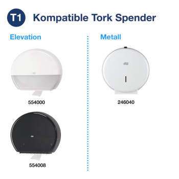 Preview: Toilettenpapier Tork Advanced Jumbo T1, 2-lagig, weiss