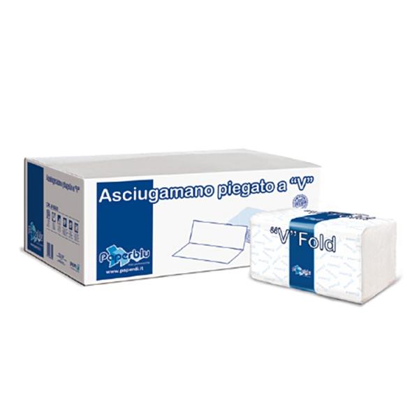 Papierhandtücher, V-Falz Zellstoff, 2-lagig, Super weiss