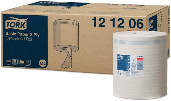 Reinigungsrolle Midi Tork Universal M2, 2-lagig, Recycling, weiss