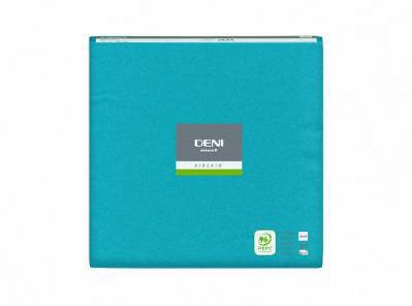 Airlaid Servietten Deni meet, 1/4 Falz, 40 x 40 cm, türkis