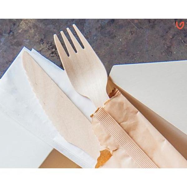 Besteck-Set 3-teilig, Holz gewachst