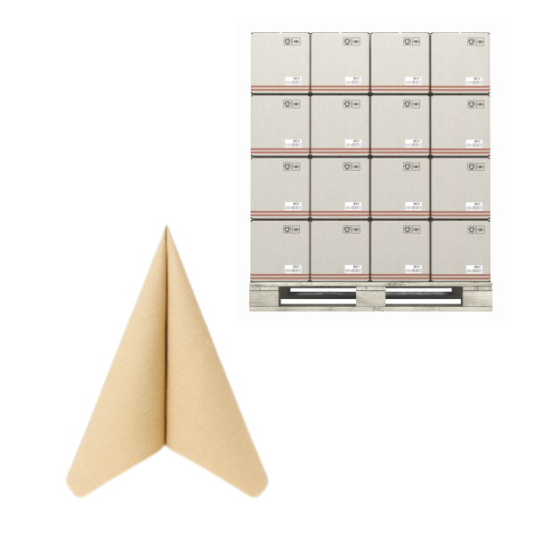 Airlaid Servietten, Avorio Decor, 1/4 Falz, 40 x 40 cm - Palette