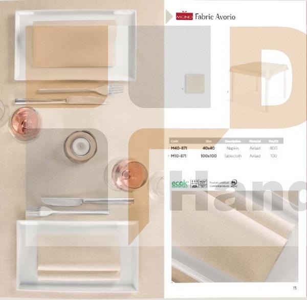 Airlaid Servietten, Avorio Decor, 1/4 Falz, 40 x 40 cm - Palette
