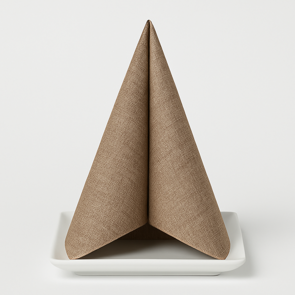 Airlaid Servietten Cacao Decor, 1/4 Falz, 40 x 40 cm,