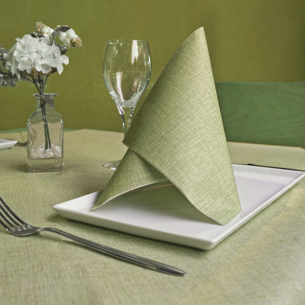 Airlaid Servietten, 1/4 Falz, 40 x 40 cm, Verde Decor