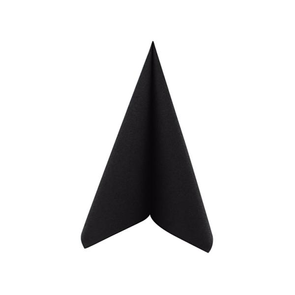 Airlaid Servietten, 1/4 Falz, 40 x 40 cm, schwarz