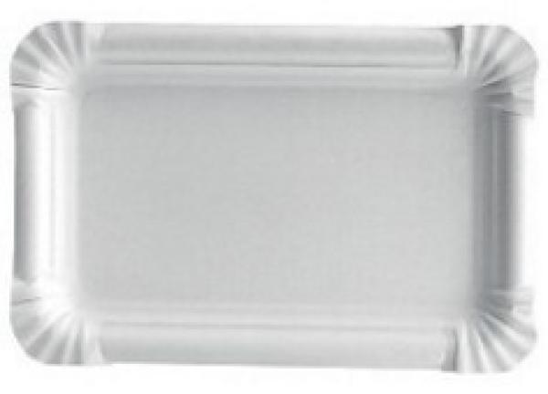 Teller Recycllingkarton, 20 x 13 cm, weiss