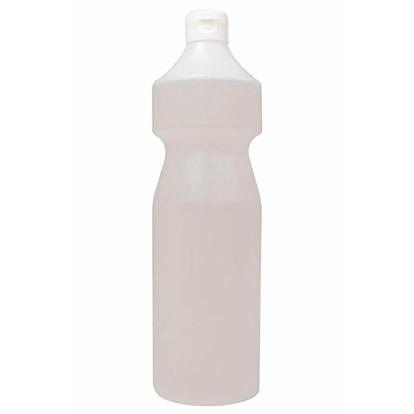 Rundflasche 1L mit Griffmulde neutral
